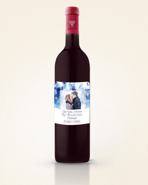 Kişiye özel Şarap Şişesi Etiketi 4'lü