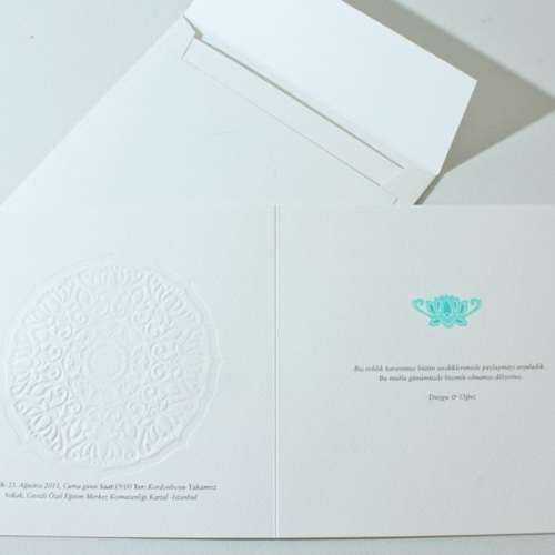 1400 Letterpress invitation